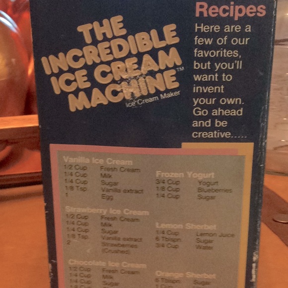 Vtg classic. The Incredible Ice Cream Machine 1986 - Picture 5 of 8